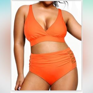 Amazon Orange Plus Size Bikini
